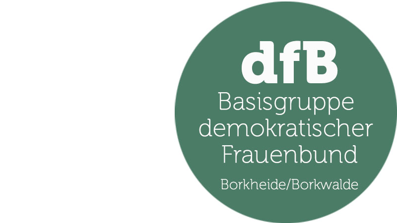 Logo dfB - Basisgruppe demokratischer Frauenbund Borkheide/Borkwalde
